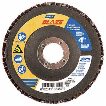 NORTON H7407 Fiber Disc 4 1/2 in Dia 7/8in Arbor, 1PYE6