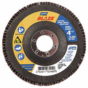 NORTON H7407 Fiber Disc 4 1/2 in Dia 7/8in Arbor, 1PYE8