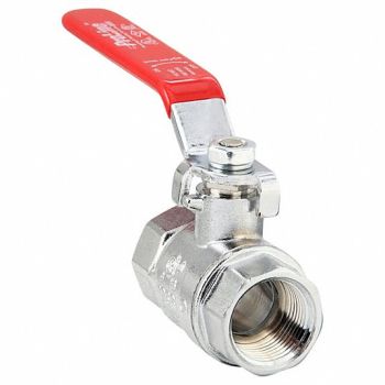 GRAINGER APPROVED CP Brass Ball Valve Inline FNPT 3/4 in, 1PYT9
