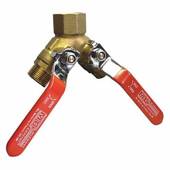 GRAINGER APPROVED Brass BV 3-Way FNPTxMNPT 1 x3/4, 1PYZ7