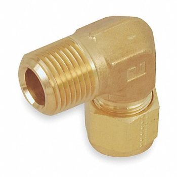 PARKER Elbow 90 Brass A-LOKxM 5/8Inx1/2In, 1PZR6