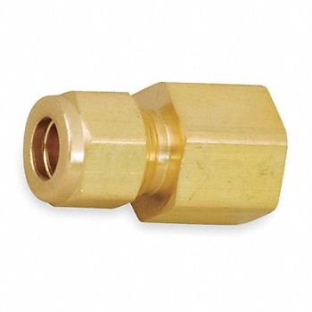 PARKER Connector Brass A-LOKxF 1/2Inx1/2In, 1PZR9