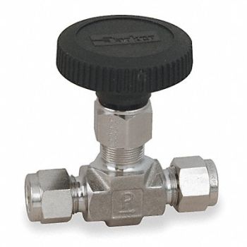 PARKER Needle Valve Straight 316 SS 1/4 In., 1RAZ6