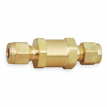 PARKER Poppet Check Valve Brass 3/8 Comp., 1RBF4