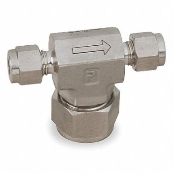 PARKER Tee Filter 3/8 In 316 SS 10 Microns, 1RBT2