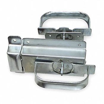 GRAINGER APPROVED Swinging Door Latch 4-3/4 in W Silver, 1RBW7