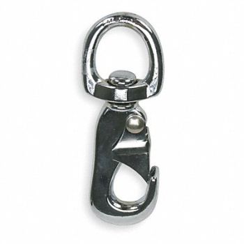 GRAINGER APPROVED Swivel Eye Panic Snap Bolt Chrome, 1RCC4