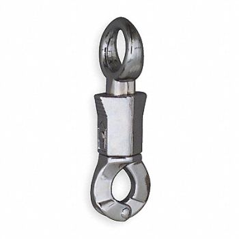 GRAINGER APPROVED Fixed Eye Panic Snap Bolt Chrome, 1RCC6