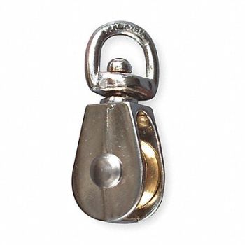 GRAINGER APPROVED Swivel Eye Pulley Chrome, 1RCE9
