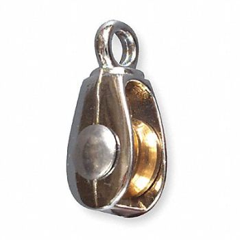 GRAINGER APPROVED Fixed Eye Pully Chrome, 1RCG6