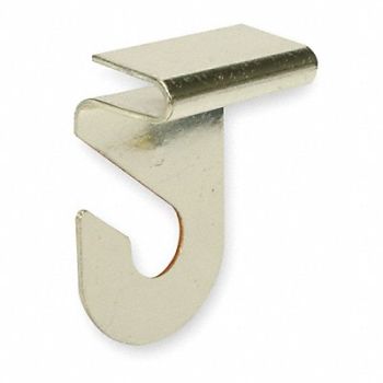 GRAINGER APPROVED Single Point Hook Steel Brass PK2, 1RCJ9