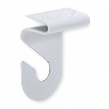 GRAINGER APPROVED Single Point Hook Steel White PK2, 1RCK4