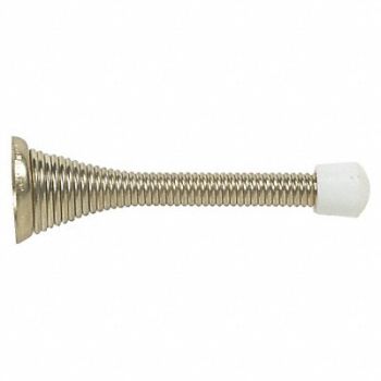GRAINGER APPROVED Door Stop Spring Brass 3 Lx3 Hx1 In W, 1RCT2