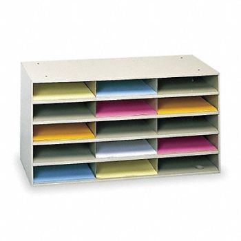 DURHAM MFG Literature Organizer 15 Compartments, 1RH46