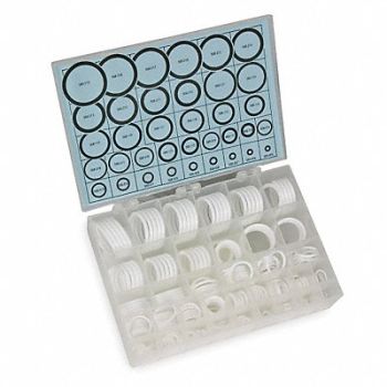 GRAINGER APPROVED O-Ring Assortment PTFE 325 Pcs 36 Sizes, 1RHA1