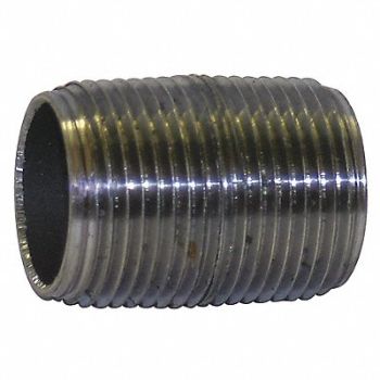 GRAINGER APPROVED Black Close Pipe Nipple Threaded 1/2, 1RJW7