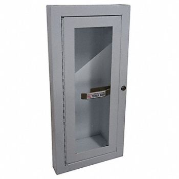 GRAINGER APPROVED Fire Extinguisher Cabinet White Steel, 1RK38
