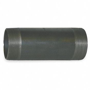 GRAINGER APPROVED Black Pipe Nipple Threaded 4x12 In, 1RKJ6