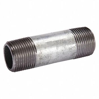 GRAINGER APPROVED Nipple 1 7 Galvanized Welded Steel, 6P831