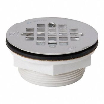 GRAINGER APPROVED Shower Drains Dia 2 Round Plastic, 1RLU7