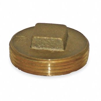 GRAINGER APPROVED Square Head Plug Brass 2 MNPT Class 125, 1RLW2