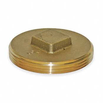 GRAINGER APPROVED Square Head Plug Brass 4 MNPT Class 125, 1RLW5