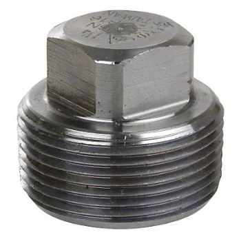 GRAINGER APPROVED Square Head Plug 316L SS 1/8 in MNPT, 1RTK4