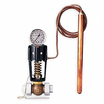 SPENCE Rev. Acting Temp Reg. 1-1/4 In 40 psi, 1RXP8