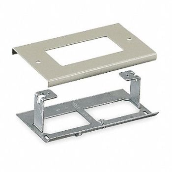 HUBBELL WIRING DEVICE-KELLEMS Single Receptacle Cover Ivory, 1RYN8