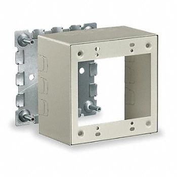 HUBBELL WIRING DEVICE-KELLEMS Switch and Receptacle Box Ivory, 1RYU7
