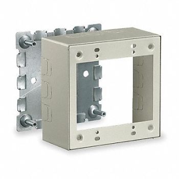 HUBBELL WIRING DEVICE-KELLEMS Switch and Receptacle Box Ivory, 1RYU8