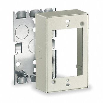 HUBBELL WIRING DEVICE-KELLEMS Switch and Receptacle Box Ivory, 1RYV1
