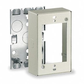 HUBBELL WIRING DEVICE-KELLEMS Switch and Receptacle Box Ivory, 1RYV3