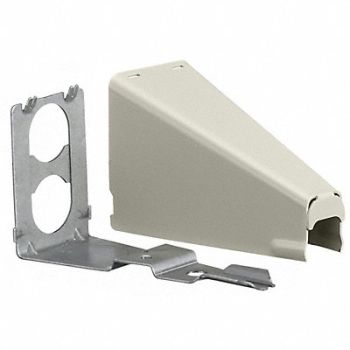 HUBBELL WIRING DEVICE-KELLEMS Adjustable Offset Connector Ivory Steel, 1RYV6