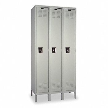 HALLOWELL Lckr 1x3Lckr LtGry 78 x54 x18 Assm, 1RZU4