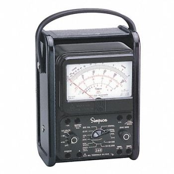 SIMPSON ELECTRIC Analog Multimeter 1000V 10A 20M Ohms, 1T848