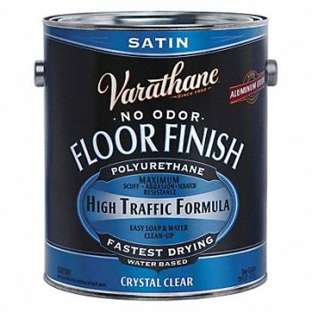 RUST-OLEUM Floor Finish Crystal Clear Satin 1 gal., 1TBN9
