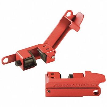 MASTER LOCK Circuit Breaker Lockout Toggle Steel Red, 1TDB1