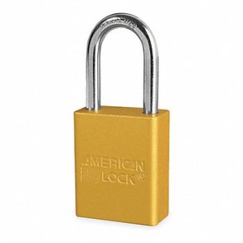 AMERICAN LOCK D1918 Lockout Padlock KD Yellow 1-7/8 H, 1TDB7