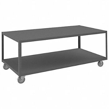 DURHAM MFG High Deck Portable Table 2 Shelves, 1TGP5