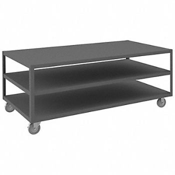 DURHAM MFG High Deck Portable Table 3 Shelves, 1TGP6