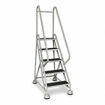 COTTERMAN F2132 Rolling Ladder Hndrl Platfm 45 In H, 1TGY4