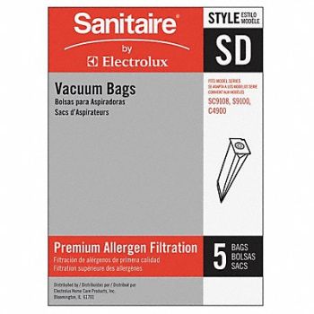 SANITAIRE Disposable Vacuum Bag SD PK5, 1TGZ6