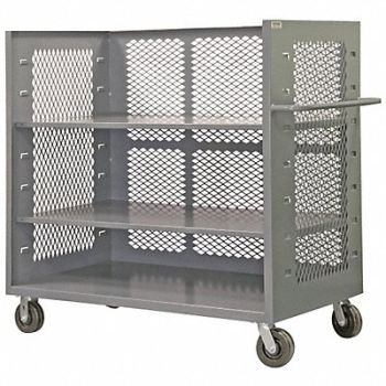 GRAINGER APPROVED Stock Cart With 3-Sides 36 in L, 5LVU6