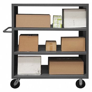 DURHAM MFG Stock Cart Heavy Duty 3 Shelf 60 X 30, 1TJP3