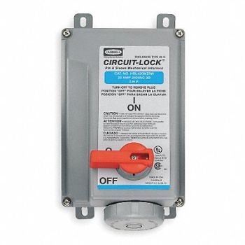 HUBBELL Mch Intrlk Device 3P4W 20 A 240V AC 5hp, 1TJZ4