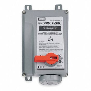 HUBBELL Mch Intrlk Device 3P4W 20 A 600V AC 10hp, 1TJZ5