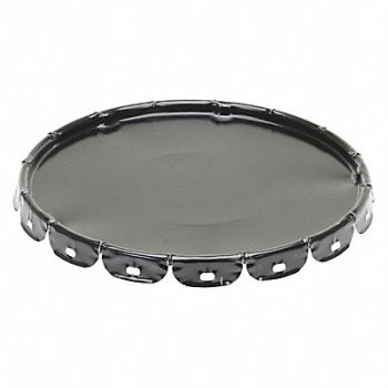 GRAINGER APPROVED Steel Pail Lid Black Steel, 1TMH8