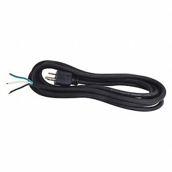 GRAINGER APPROVED Power Cord 5-15P SJO 12 ft Blk 15A 14/3, 1TNA4