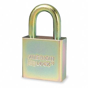AMERICAN LOCK Keyed Padlock 3/4 in Rectangle Silver, 6DPY1